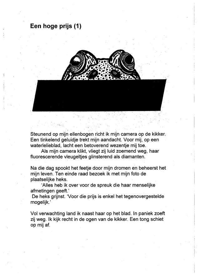 2013-12-18 Een hoge prijs 1 - scan