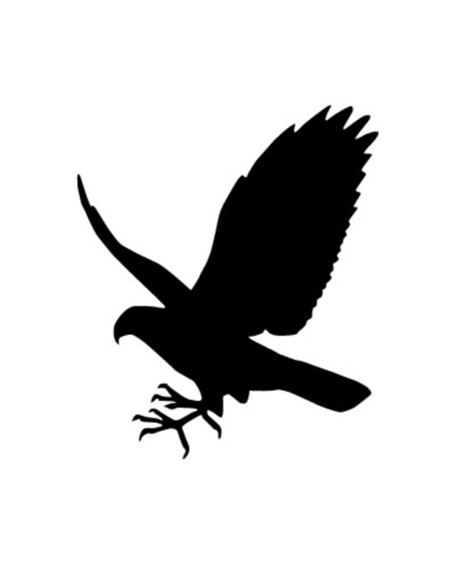 Falcon Silhouette - Retro Clip Art